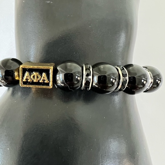 Alpha Phi Alpha Men's Beaded Elastic Bracelet - Picture 8 of 10